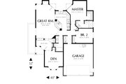 Ranch Style House Plan - 3 Beds 2 Baths 1295 Sq/Ft Plan #48-583 