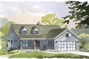 Traditional style, ranch design, elevation