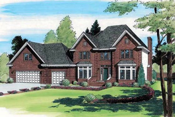Exterior - Front Elevation for Traditional House Plan #312-388 - 4 bed, 2.5 bath