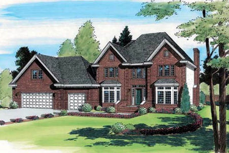 Traditional Style House Plan - 4 Beds 2.5 Baths 2758 Sq/Ft Plan #312-388
