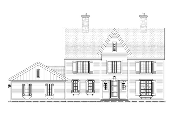 Exterior - Front Elevation 3 for Traditional House Plan #901-89 - 4 bed, 2.5 bath