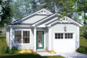 Home Plan - Exterior - Front Elevation for Cottage House Plan #513-2474 - 3 bed, 2 bath