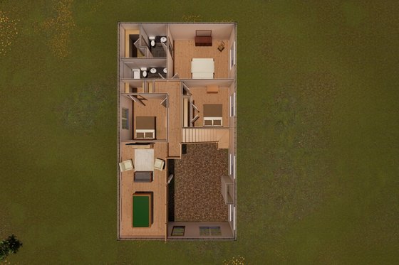 Floor Plan - Upper Floor 1 for Farmhouse House Plan #513-2218 - 4 bed, 3.5 bath