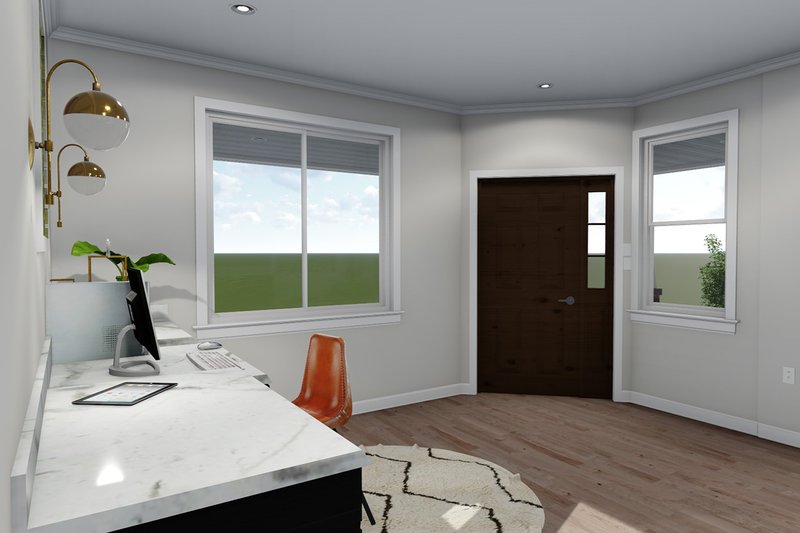 Dream House Plan - Interior - Entry for Ranch House Plan #1060-40 - 2 bed, 2 bath