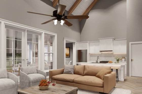 Interior - Family Room for Farmhouse House Plan #923-359 - 5 bed, 3 bath