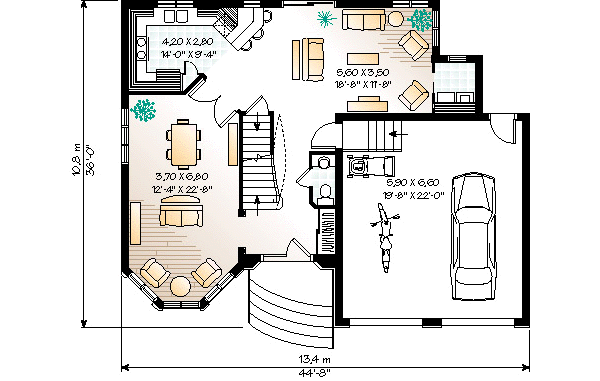 Dream House Plan - European Floor Plan - Main Floor Plan #23-285
