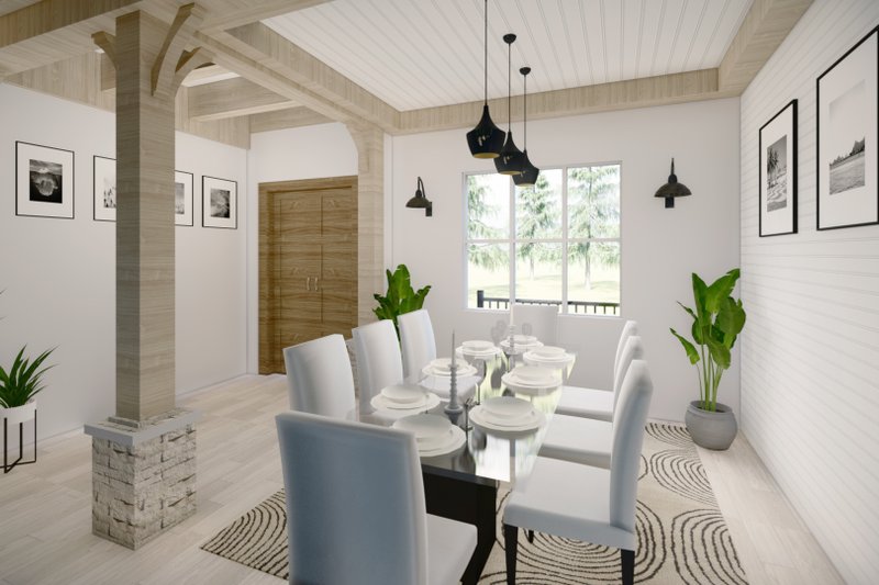 House Plan Design - Interior - Dining Room for Ranch House Plan #54-420 - 3 bed, 2 bath