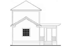 Exterior - Rear Elevation for Cottage House Plan #406-259 - 3 bed, 2.5 bath