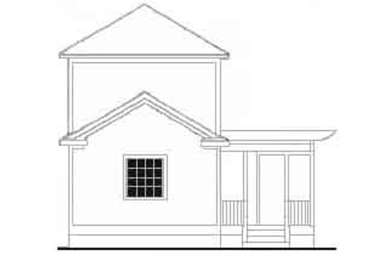 Exterior - Rear Elevation for Cottage House Plan #406-259 - 3 bed, 2.5 bath