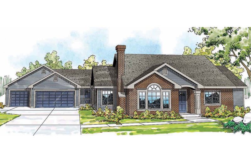 Home Plan - Exterior - Front Elevation 3 for Traditional House Plan #124-857 - 5 bed, 3 bath