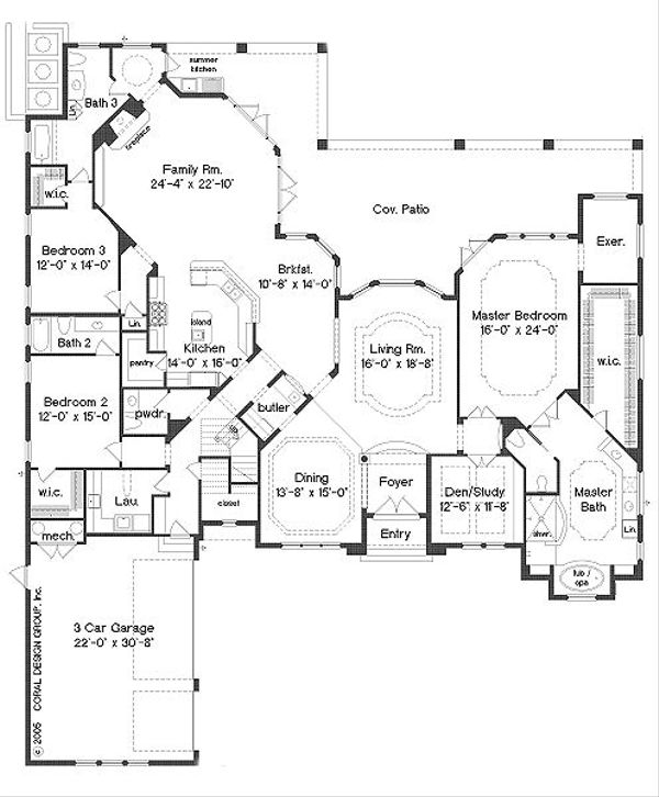 European Floor Plan - Main Floor Plan #135-145