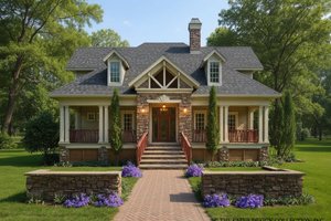 Craftsman Exterior - Front Elevation Plan #930-145