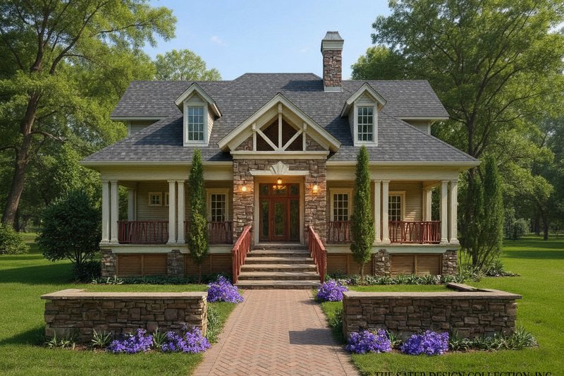 Dream House Plan - Craftsman Exterior - Front Elevation Plan #930-145