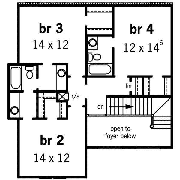 European Floor Plan - Upper Floor Plan #16-275