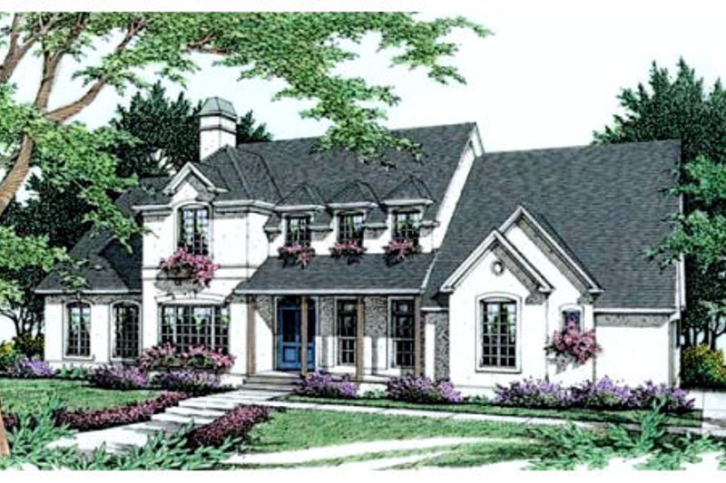 Dream House Plan - European Exterior - Front Elevation Plan #406-180