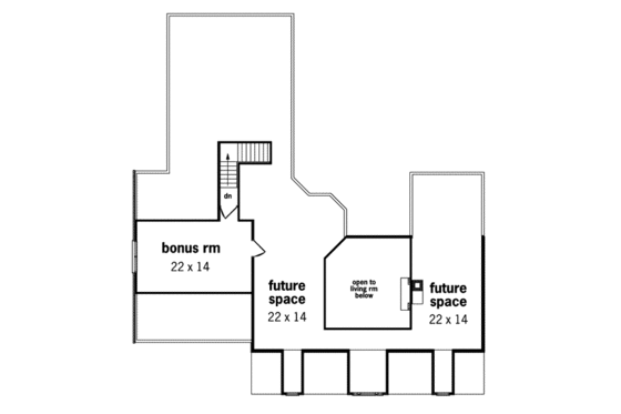 Floor Plan - Other Floor for Farmhouse House Plan #45-133 - 3 bed, 2 bath