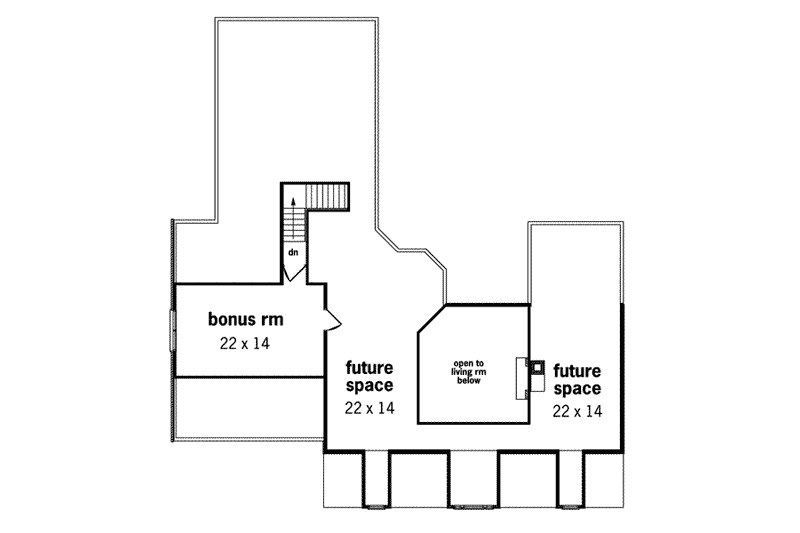 Home Plan - Floor Plan - Other Floor for Farmhouse House Plan #45-133 - 3 bed, 2 bath