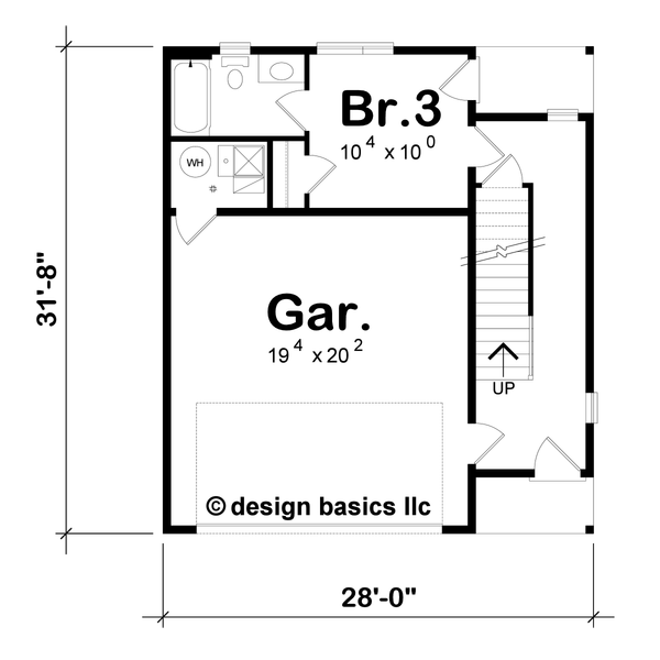 Contemporary Floor Plan - Lower Floor Plan #20-2590