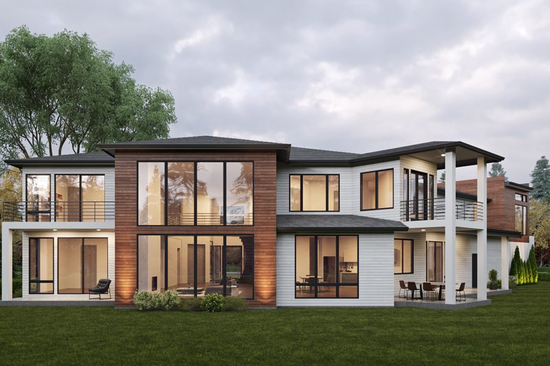 Home Plan - Exterior - Rear Elevation 1 for Modern House Plan #1066-279 - 4 bed, 6 bath
