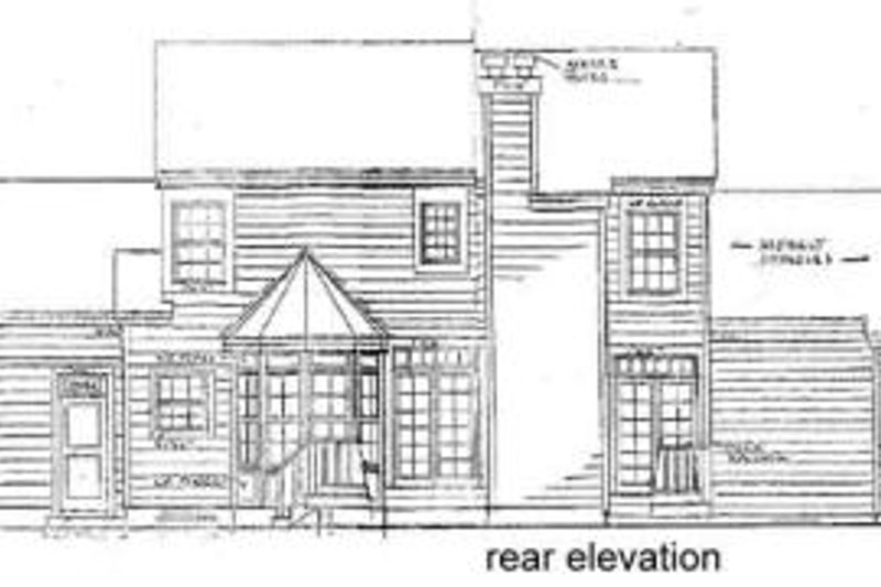 Architectural House Design - Exterior - Rear Elevation for Farmhouse House Plan #3-165 - 5 bed, 2.5 bath
