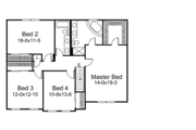 Traditional Style House Plan - 4 Beds 2.5 Baths 2602 Sq/Ft Plan #57-550 