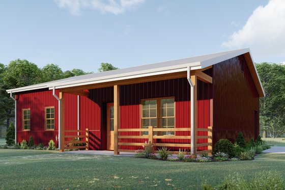 Exterior - Other Elevation for Barndominium House Plan #1092-22 - 2 bed, 1 bath