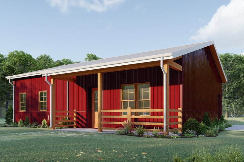 Home Plan - Exterior - Other Elevation for Barndominium House Plan #1092-22 - 2 bed, 1 bath