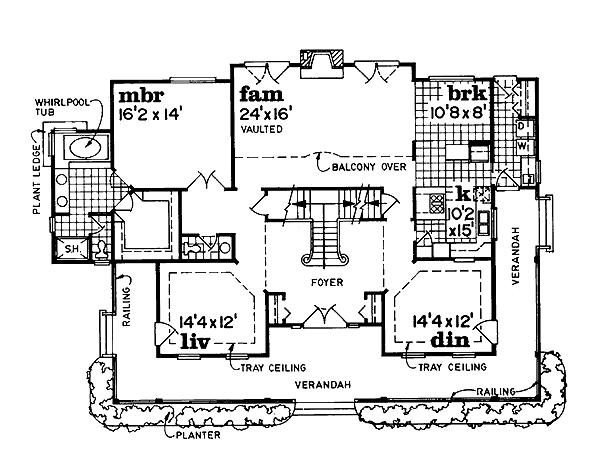 Traditional Floor Plan - Main Floor Plan #47-222