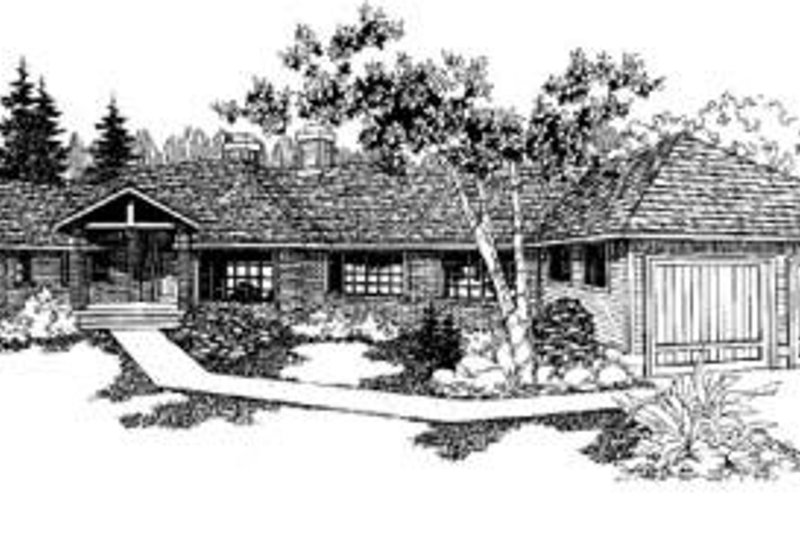 Architectural House Design - Traditional Exterior - Front Elevation Plan #60-304