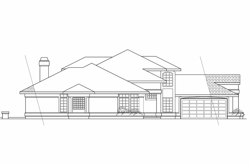 Home Plan - Exterior - Other Elevation for Mediterranean House Plan #124-245 - 3 bed, 2.5 bath