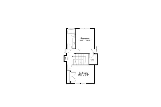 Floor Plan - Upper Floor for Cottage House Plan #124-380 - 3 bed, 2.5 bath