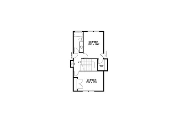 House Plan Design - Cottage Floor Plan - Upper Floor Plan #124-380