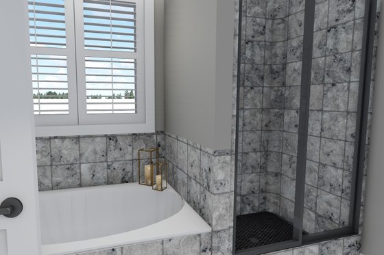 Interior - Master Bathroom 1 for Ranch House Plan #1060-42 - 3 bed, 2 bath