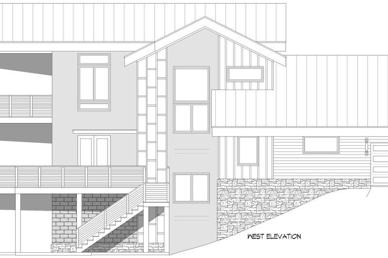 Architectural House Design - Exterior - Other Elevation 5 for Contemporary House Plan #932-1273 - 4 bed, 3 bath