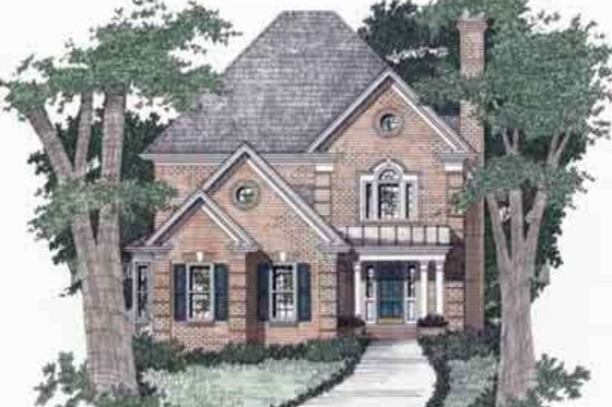 Exterior - Front Elevation for Traditional House Plan #129-128 - 3 bed, 2.5 bath
