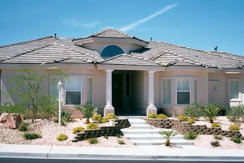 Dream House Plan - Adobe / Southwestern Exterior - Front Elevation Plan #1-723