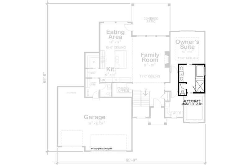 Dream House Plan - Floor Plan - Other Floor for Contemporary House Plan #20-2524 - 3 bed, 2.5 bath