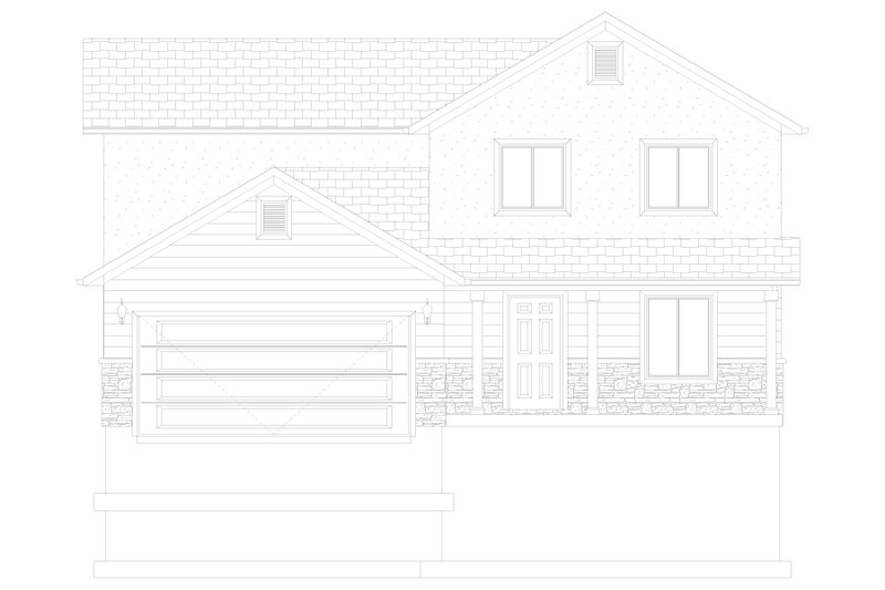 Architectural House Design - Exterior - Front Elevation 6 for Traditional House Plan #1060-455 - 3 bed, 2 bath