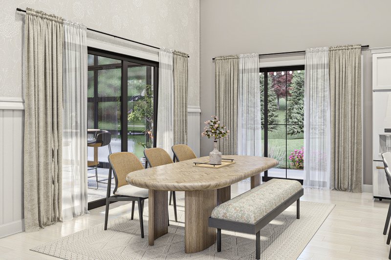 Home Plan - Interior - Dining Room for Barndominium House Plan #455-569 - 6 bed, 4.5 bath