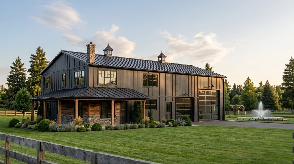 Exterior - Front Elevation 2 for Barndominium House Plan #1064-149 - 3 bed, 2.5 bath