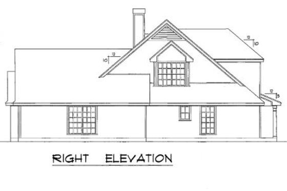 Exterior - Other Elevation for Country House Plan #40-386 - 3 bed, 2.5 bath