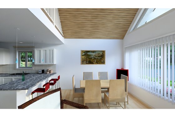 Interior - Dining Room for Cottage House Plan #126-140 - 2 bed, 1 bath