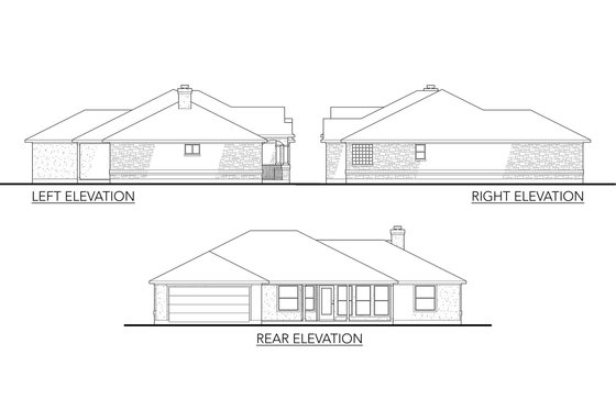 Exterior - Other Elevation for Mediterranean House Plan #80-202 - 3 bed, 2 bath