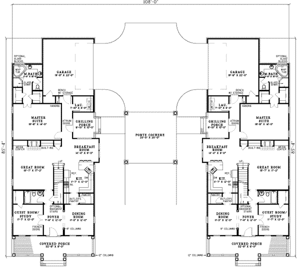 Architectural House Design - Country Floor Plan - Main Floor Plan #17-2264