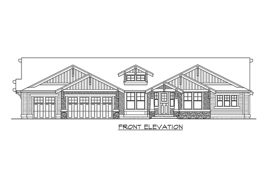 Exterior - Other Elevation for Craftsman House Plan #132-201 - 2 bed, 2 bath