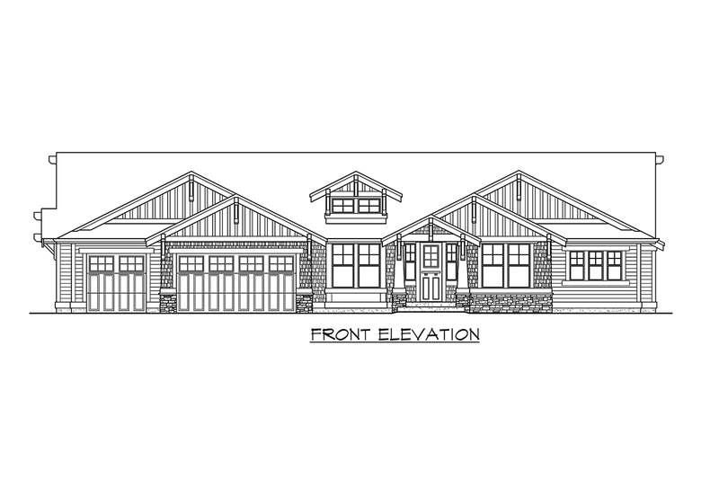 Home Plan - Exterior - Other Elevation for Craftsman House Plan #132-201 - 2 bed, 2 bath