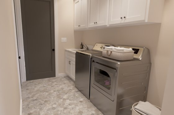 Interior - Laundry for Farmhouse House Plan #44-262 - 2 bed, 2 bath