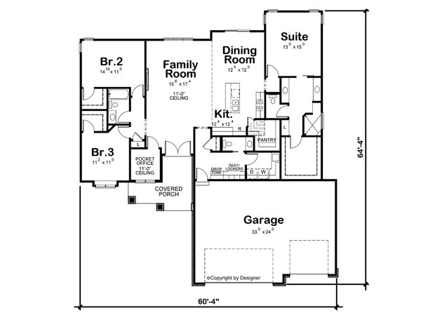 Traditional Floor Plan - Main Floor Plan #20-2490