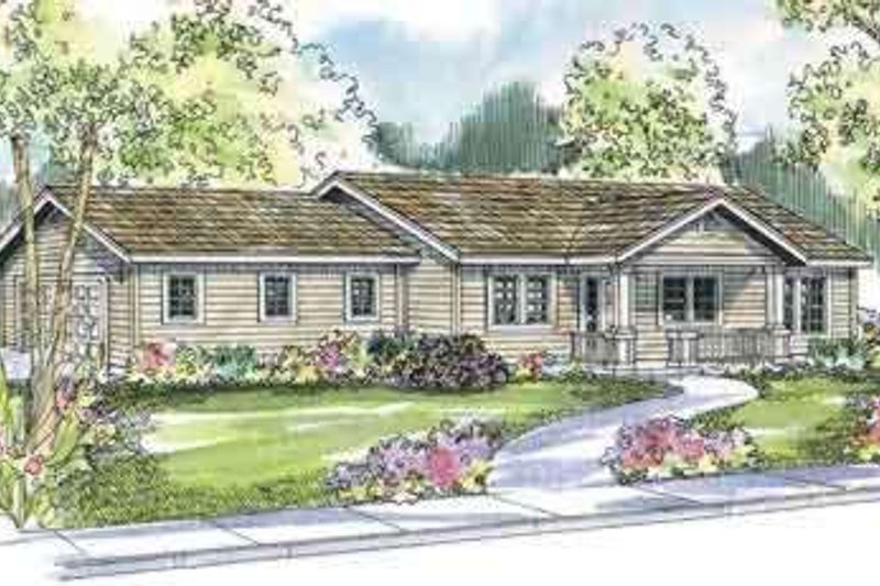 Architectural House Design - Ranch Exterior - Front Elevation Plan #124-520