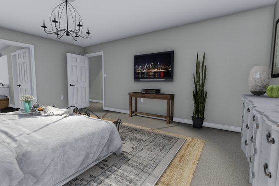 Interior - Master Bedroom 1 for Traditional House Plan #1060-37 - 3 bed, 2.5 bath